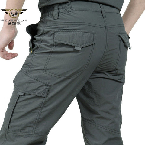 Men's Tactical Cargo Pants Breathable lightweight Waterproof Quick Dry Casual Pants Men Summer Army Military Style Trousers 4XL