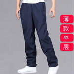 Men's Sweatpant Trousers Autumn Winter Plus Velvet Warm Pants Quick-drying Loose Straight Summer Wear-resistant Waterproof Pant