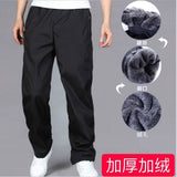 Men's Sweatpant Trousers Autumn Winter Plus Velvet Warm Pants Quick-drying Loose Straight Summer Wear-resistant Waterproof Pant