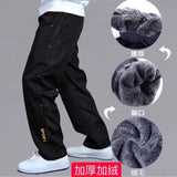 Men's Sweatpant Trousers Autumn Winter Plus Velvet Warm Pants Quick-drying Loose Straight Summer Wear-resistant Waterproof Pant