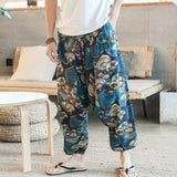 INCERUN 2020 Men Harem Pants Print Retro Drop Crotch Joggers Cotton Trousers Men Baggy Loose Nepal Style Men Casual Pants S-5XL