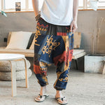 INCERUN 2020 Men Harem Pants Print Retro Drop Crotch Joggers Cotton Trousers Men Baggy Loose Nepal Style Men Casual Pants S-5XL