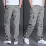 Summer Autumn Fashion Men Pants Casual Cotton Long Pants Straight Joggers Homme Plus Size 5xl 6xl Flat Trousers for Men Clothing