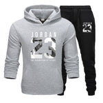 New Men Hoodies Suit Jordan 23 Tracksuit Sweatshirt Suit Fleece Hoodie+Sweat pants Jogging Homme Pullover 3XL Sporting Suit Male