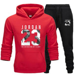 New Men Hoodies Suit Jordan 23 Tracksuit Sweatshirt Suit Fleece Hoodie+Sweat pants Jogging Homme Pullover 3XL Sporting Suit Male