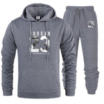 New Men Hoodies Suit Jordan 23 Tracksuit Sweatshirt Suit Fleece Hoodie+Sweat pants Jogging Homme Pullover 3XL Sporting Suit Male