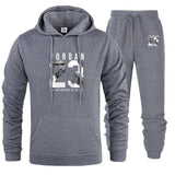 New Men Hoodies Suit Jordan 23 Tracksuit Sweatshirt Suit Fleece Hoodie+Sweat pants Jogging Homme Pullover 3XL Sporting Suit Male