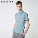 SELECTED Men's Summer Turn-down Collar Short-sleeved Polo S|419206503