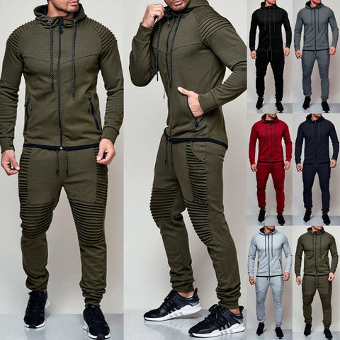 Hirigin 2 pieces Autumn Running tracksuit men Sweatshirt Sports Set Gym Clothes Men Sport Suit Training Suit Sport Wear