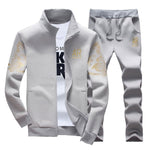 Men's Tracksuit Sportswear Sets Spring Autumn Casual Tracksuits Men 2 Piece Zipper Sweatshirt + Sweatpants Brand Track Suit Set